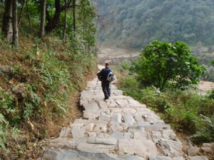 Over 3800 stone steps play havoc on the knees