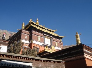 Tashilhumpo Monastery in the sunshine