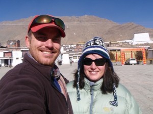 The entire complex in the background is the monastery, quarters and chapels (it's a huge area!)