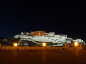 The Potala by night is even more impressive than by day.