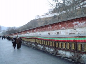 The Potala kora, at the back of the Potala