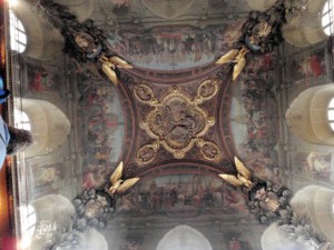 Pictures don't do it justice - but this is one of the ceilings in The Louvre