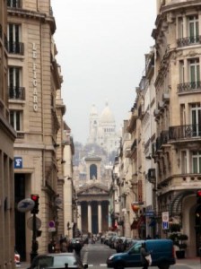 A view of Sacre Coeur on the way to the hotel.