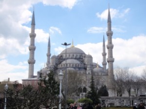 Outside the Blue Mosque