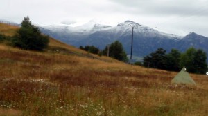 Snow on the mountains - summer!