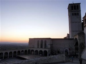 Sunset overlooking the church