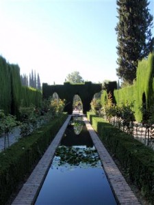 Water plays a major part in the garden design